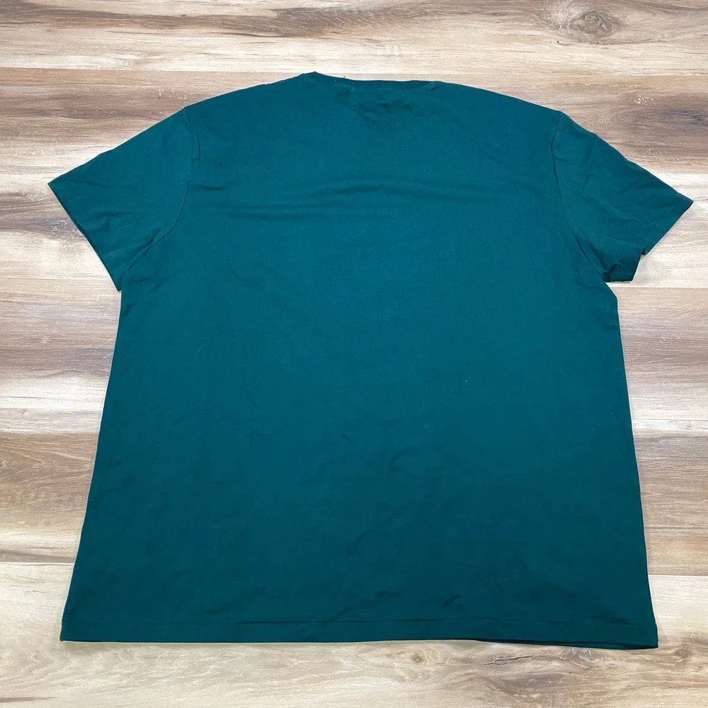 Polo Ralph Lauren T-Shirt Mens XL Big Pony Plaid Cotton Classic Fit Green
